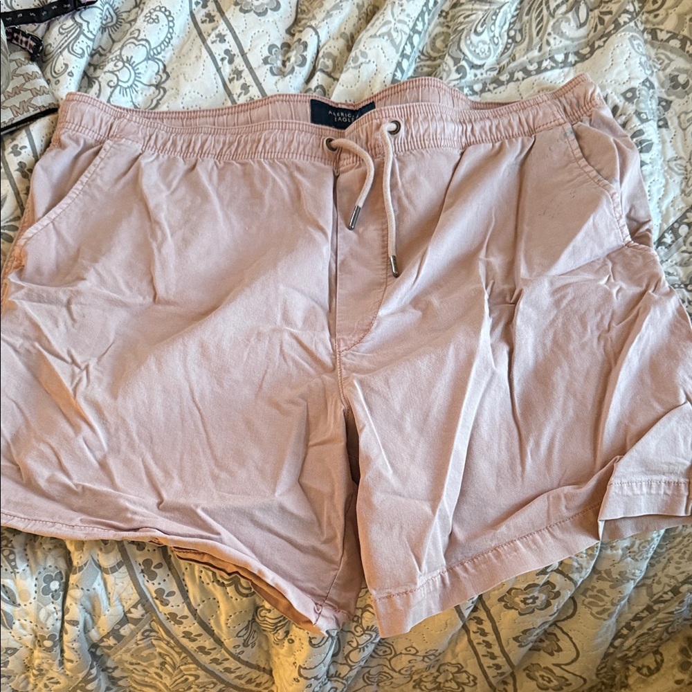 American Eagle Outfitters Pink Flat Front Men Shorts